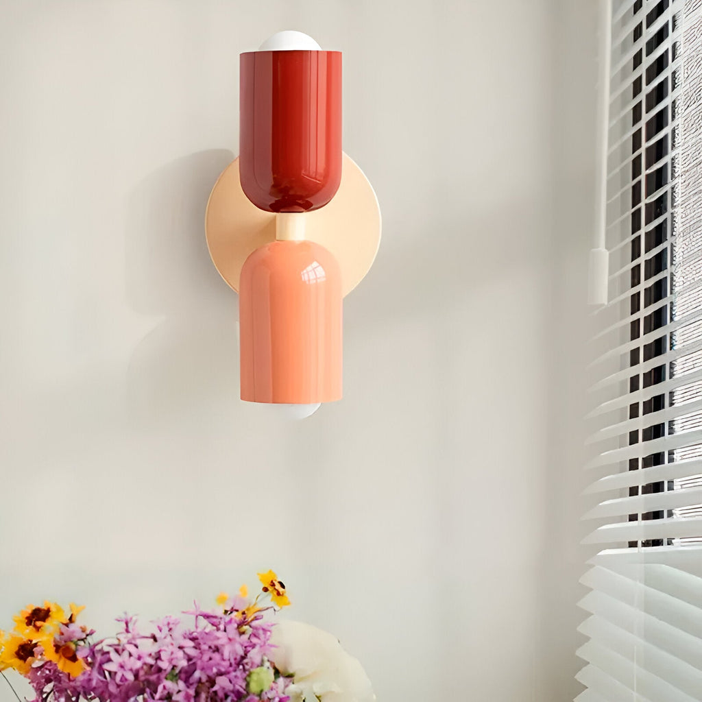 Vareon Wall Light | Modern Colourful Double Head Iron Design