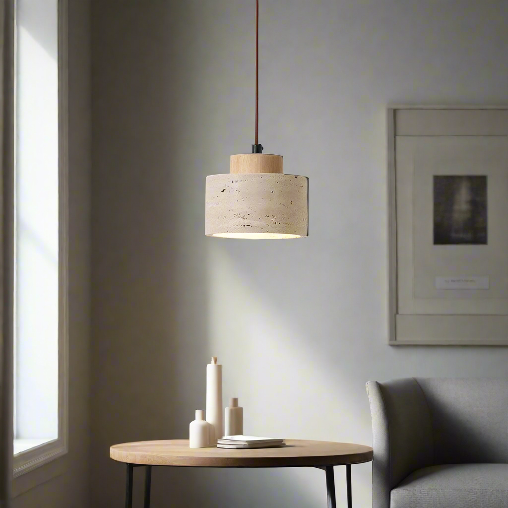 Vesa Pendant Light | Nordic Travertine Minimalist Lighting