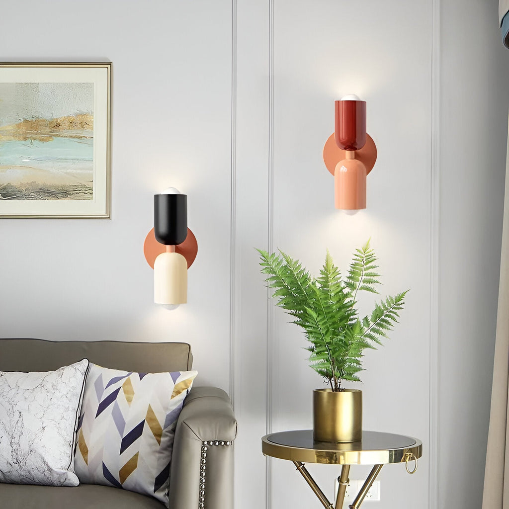 Vareon Wall Light | Modern Colourful Double Head Iron Design