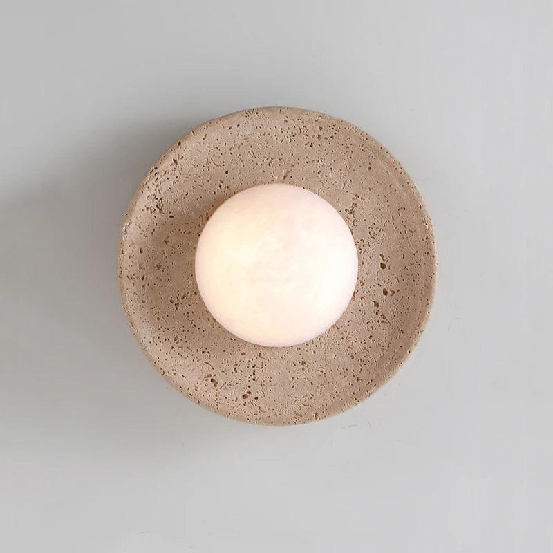 Tivra Wall Light | Classic Travertine Sconce