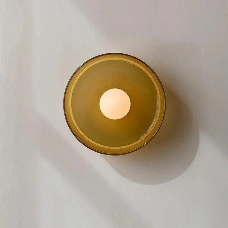 Ovin Wall & Ceiling Light | Nordic Glass Disc Lighting