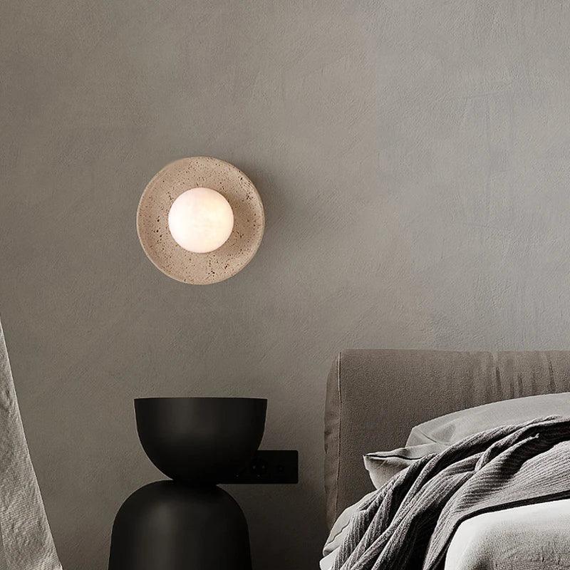 Tivra Wall Light | Classic Travertine Sconce