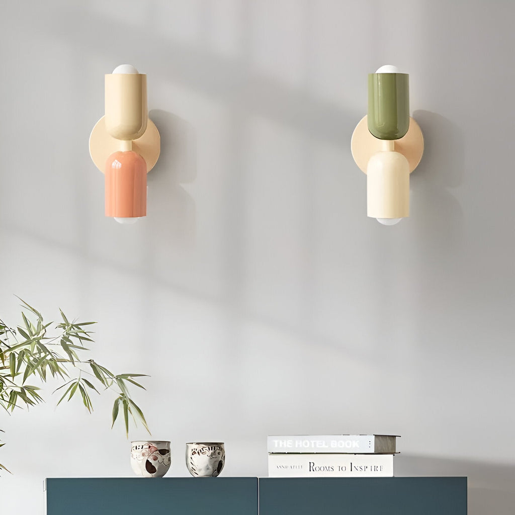 Vareon Wall Light | Modern Colourful Double Head Iron Design