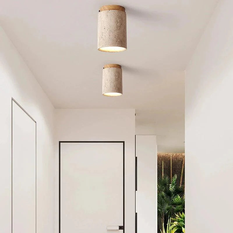 Vetra Ceiling Light | Travertine Modern Lighting