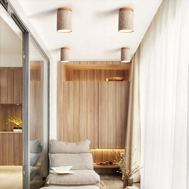 Vetra Ceiling Light | Travertine Modern Lighting