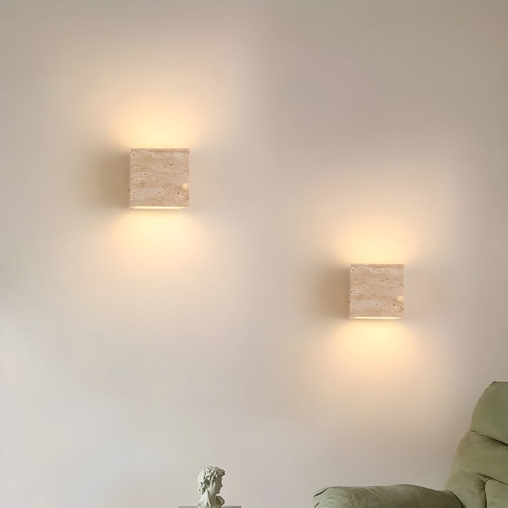 Tavo Outdoor Wall Light | Travertine Minimalist LED Lighting