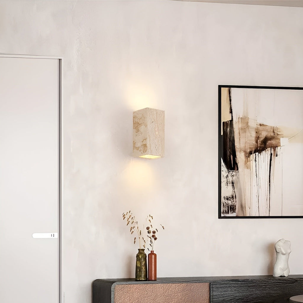 Tavo Outdoor Wall Light | Travertine Minimalist LED Lighting