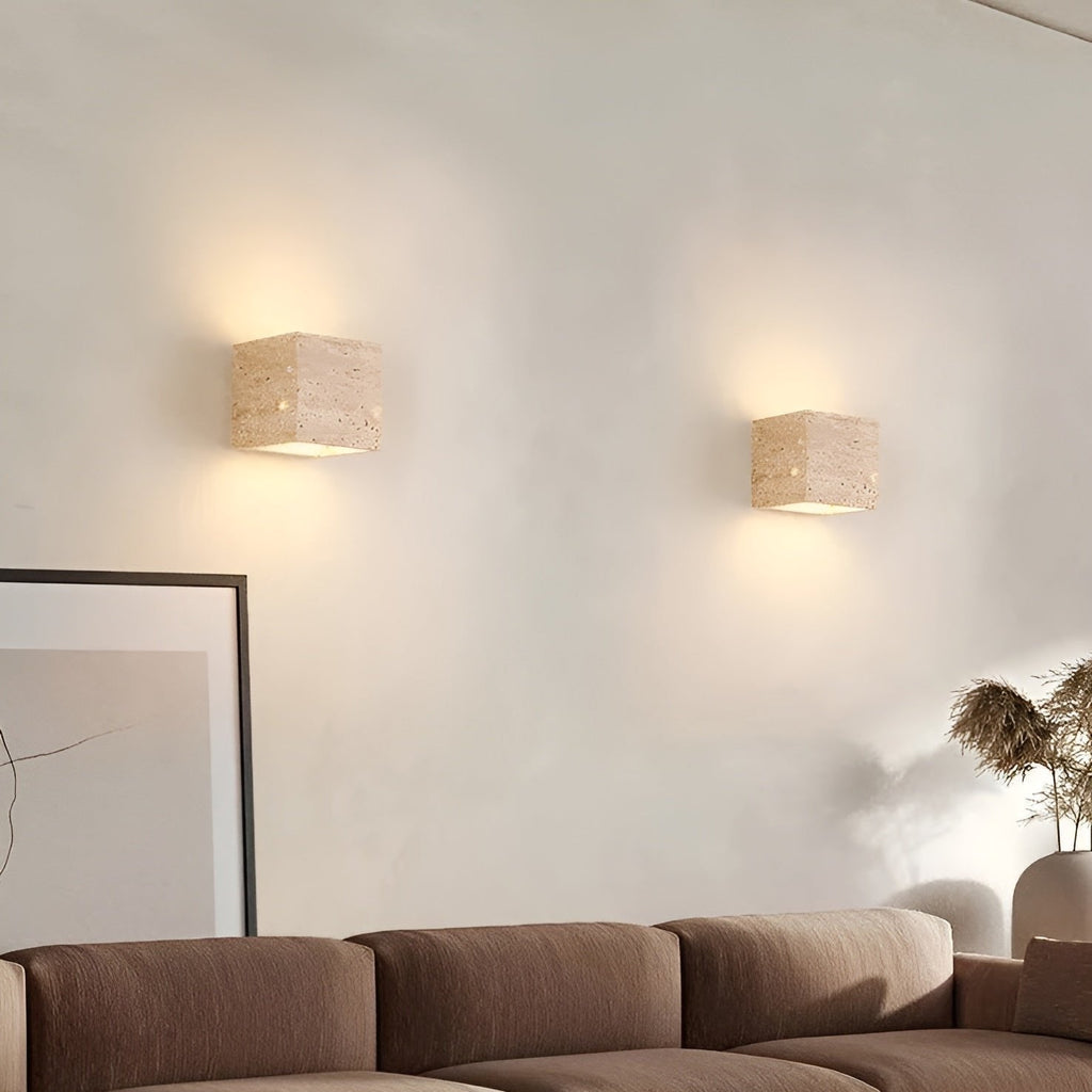 Tavo Outdoor Wall Light | Travertine Minimalist LED Lighting