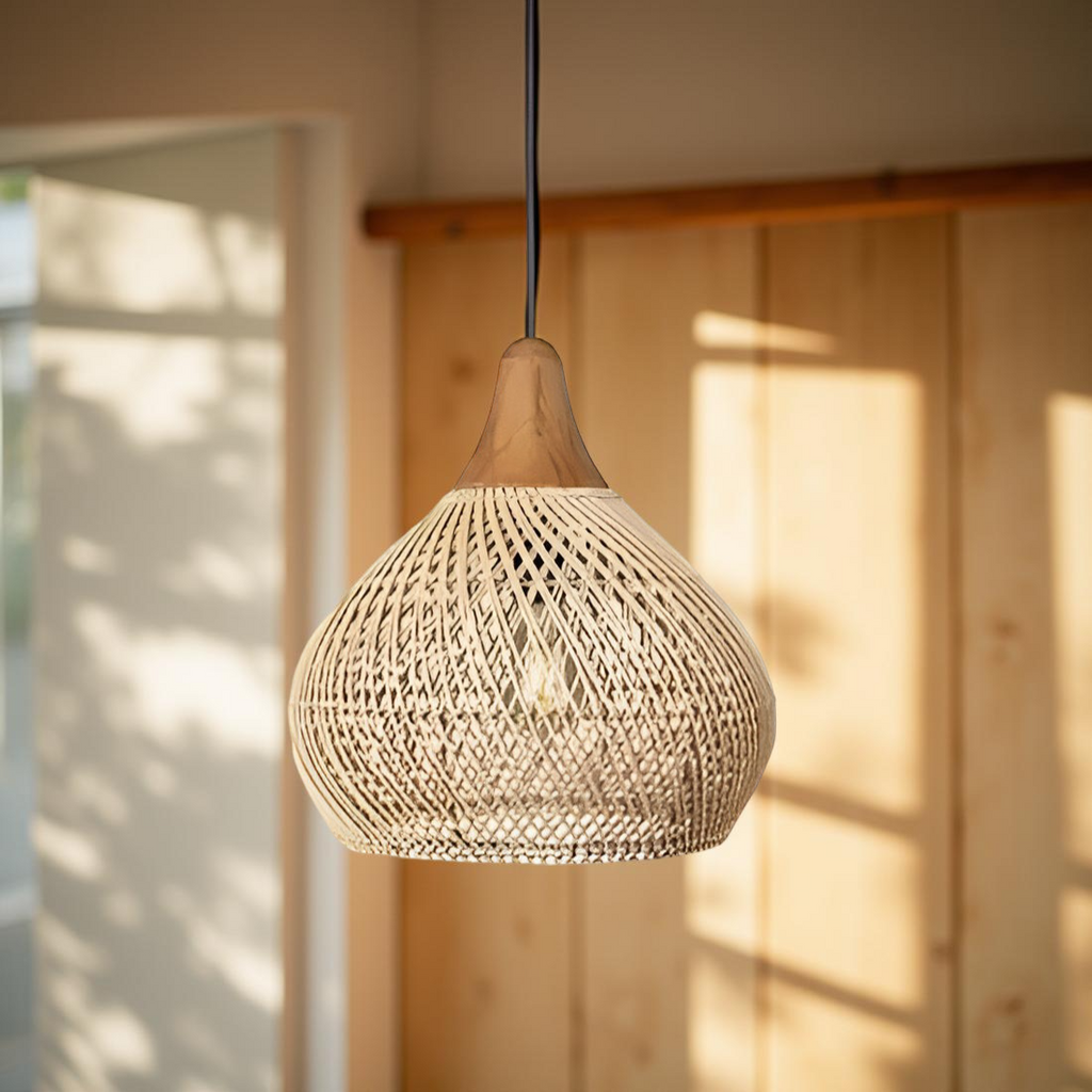 Rafi Pendant Light | Boho Rattan Ceiling Lighting