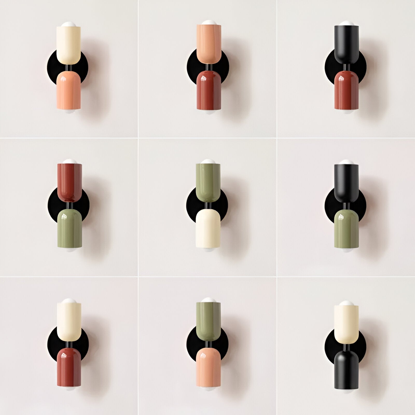 Vareon Wall Light | Modern Colourful Double Head Iron Design
