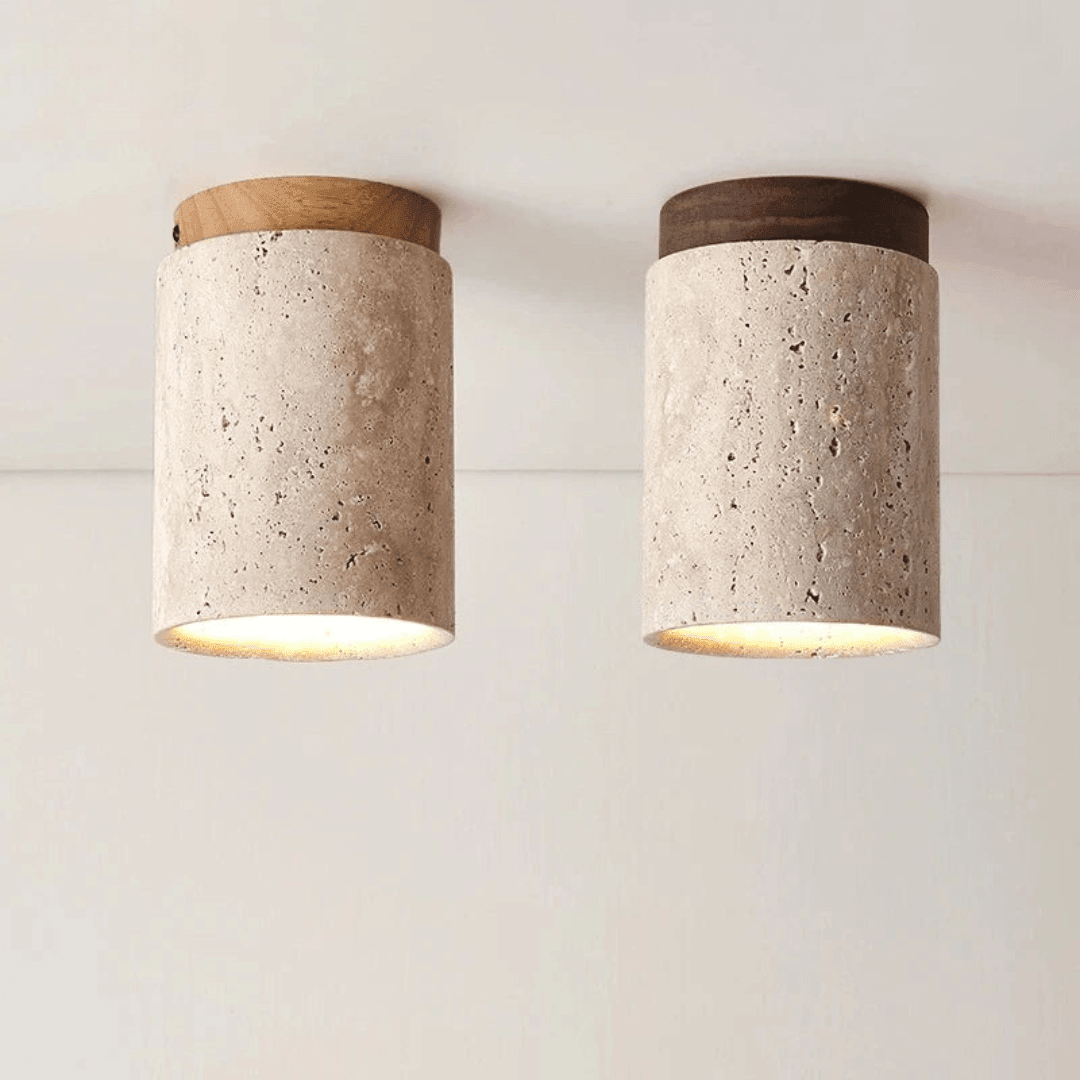 Vetra Ceiling Light | Travertine Modern Lighting