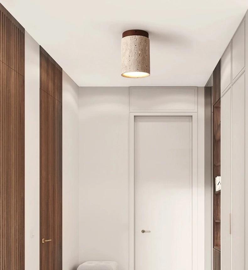 Vetra Ceiling Light | Travertine Modern Lighting