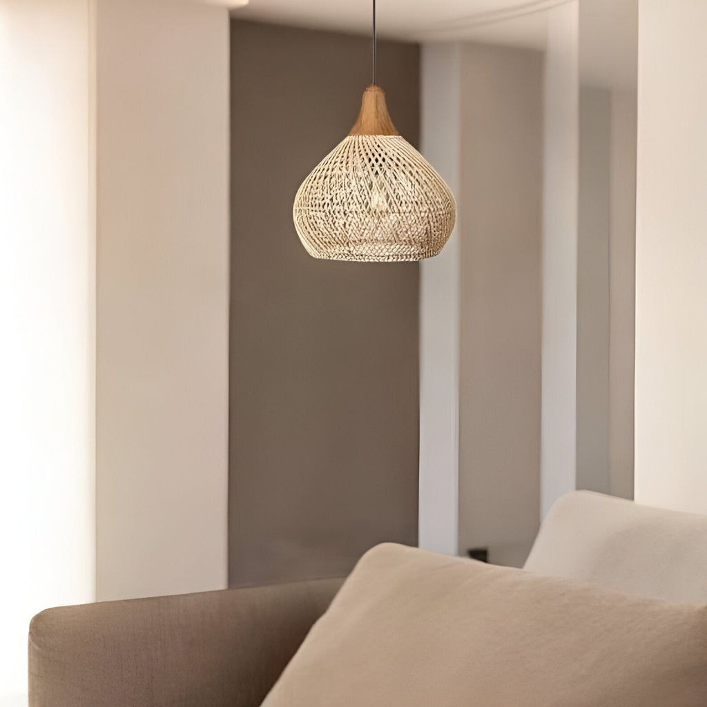 Rafi Pendant Light | Boho Rattan Ceiling Lighting
