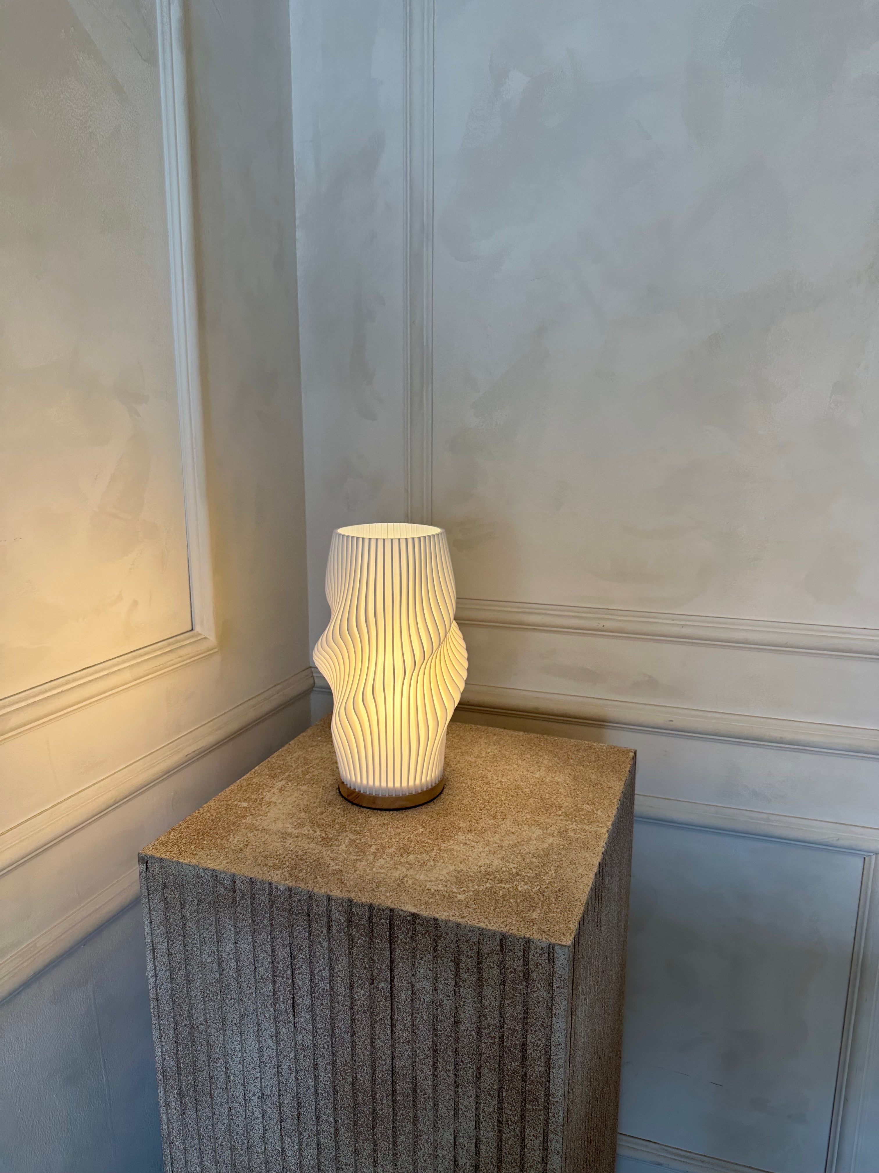 Solna Table Lamp | Pleated Wave Design for Soft Ambient Lighting