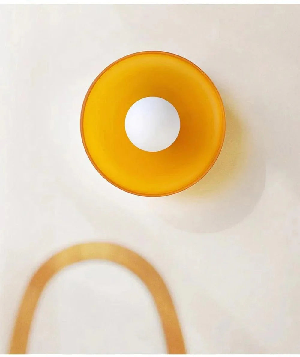 Ovin Wall & Ceiling Light | Nordic Glass Disc Lighting