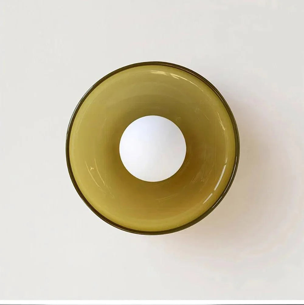 Ovin Wall & Ceiling Light | Nordic Glass Disc Lighting