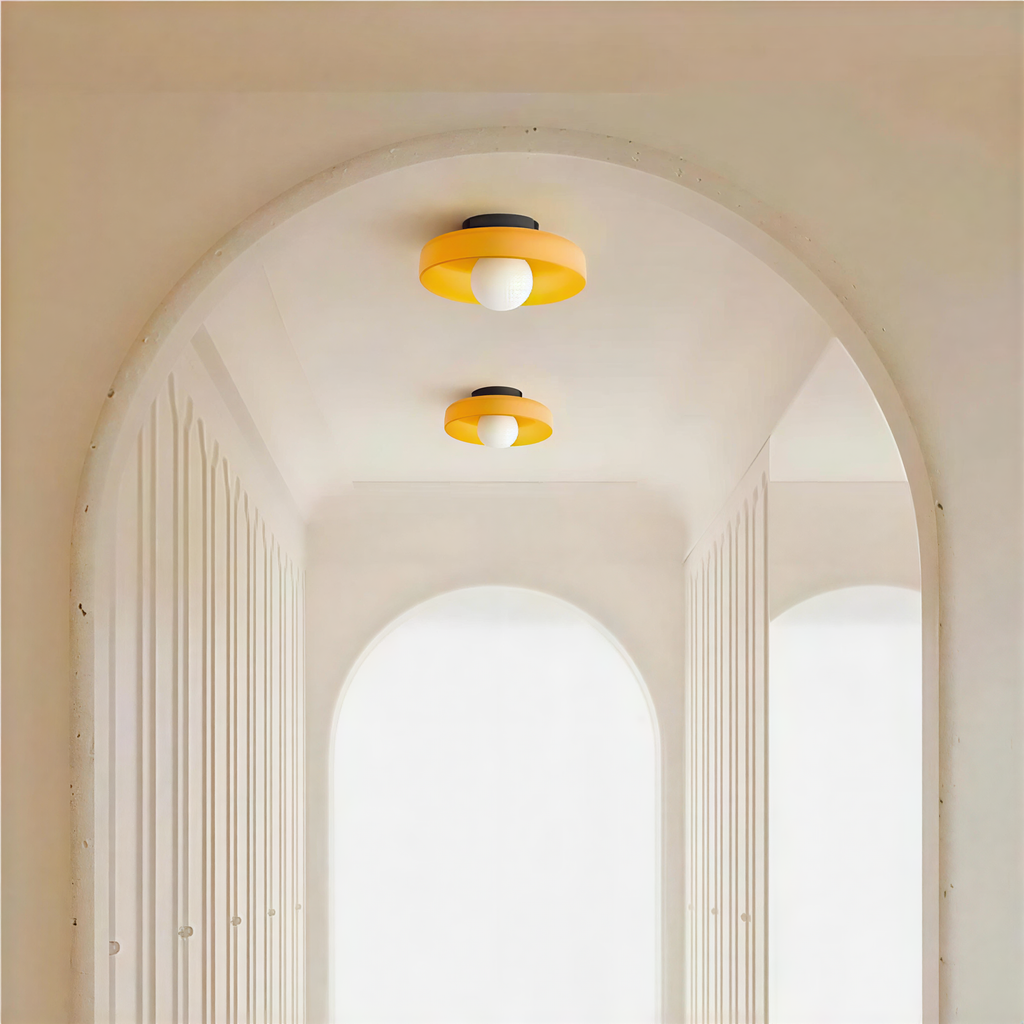 Ovin Wall & Ceiling Light | Nordic Glass Disc Lighting