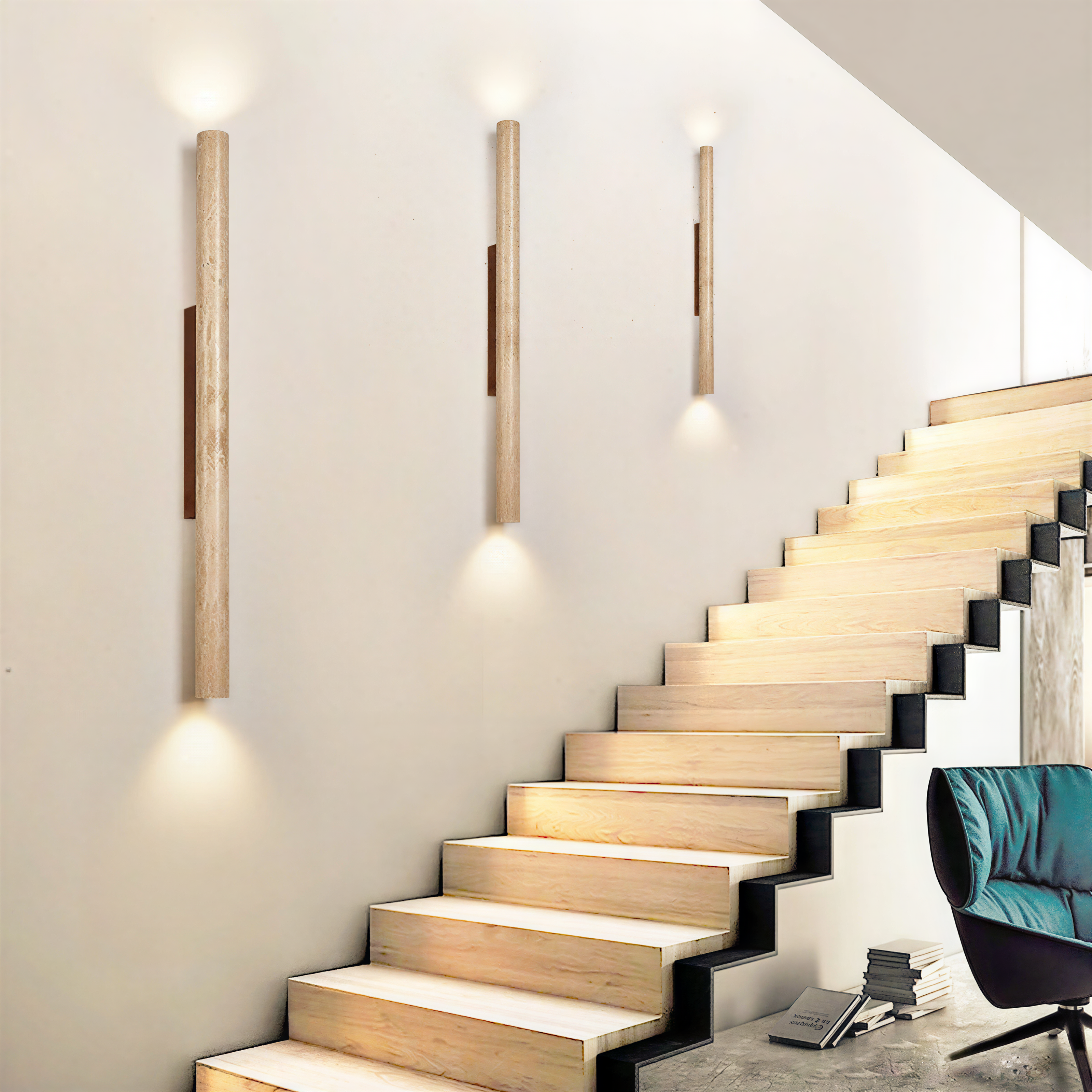 Kora Wall Light | Japandi Travertine Minimalist Lighting